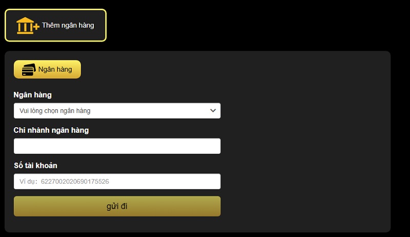 Bạn cần thêm mật khẩu rút tiền