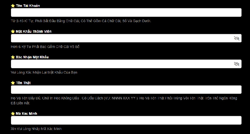 Điền đầy đủ thông tin và hoàn tất quá trình tạo tài khoản